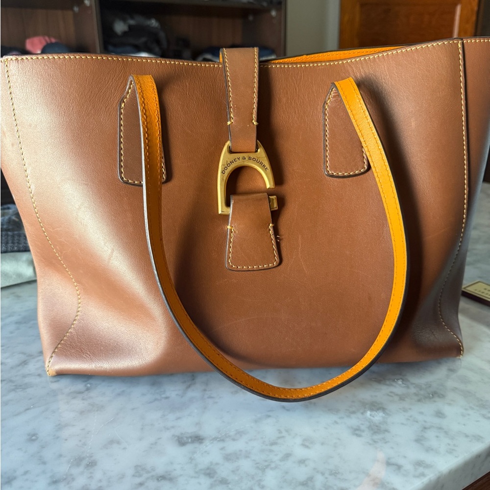 Dooney & Bourke Brown Leather Tote Bag